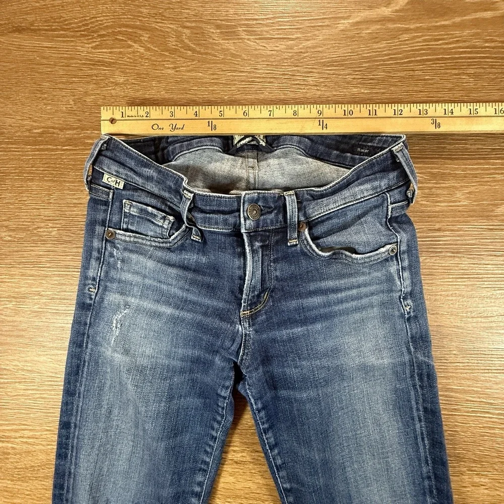 Citizens of Humanity Racer Low Rise Skinny Premium Jeans Women's 25 Blue Stretch